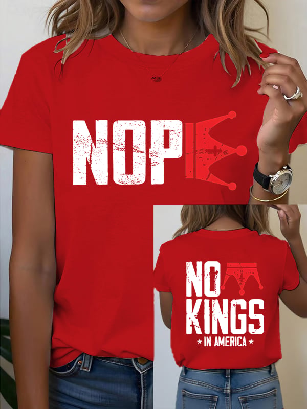 🔥Buy 3 Get 15% Off Women's  No Kings In America T-Shirt