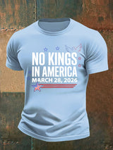 🔥Buy 3 Get 15% Off Men's   NO KINGS IN AMERICA  Print  T-Shirt