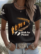 Women's Walk For Peace  Art  Print T-Shirt