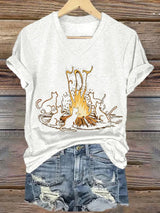 🔥Buy 3 Get 15% Off🔥Women's FDT Cat Print Casual T-Shirt