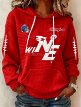 Women’s Football Graphic Waffle Knit Hoodie