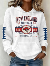 Women's Football Print Hoodie Sweatshirt