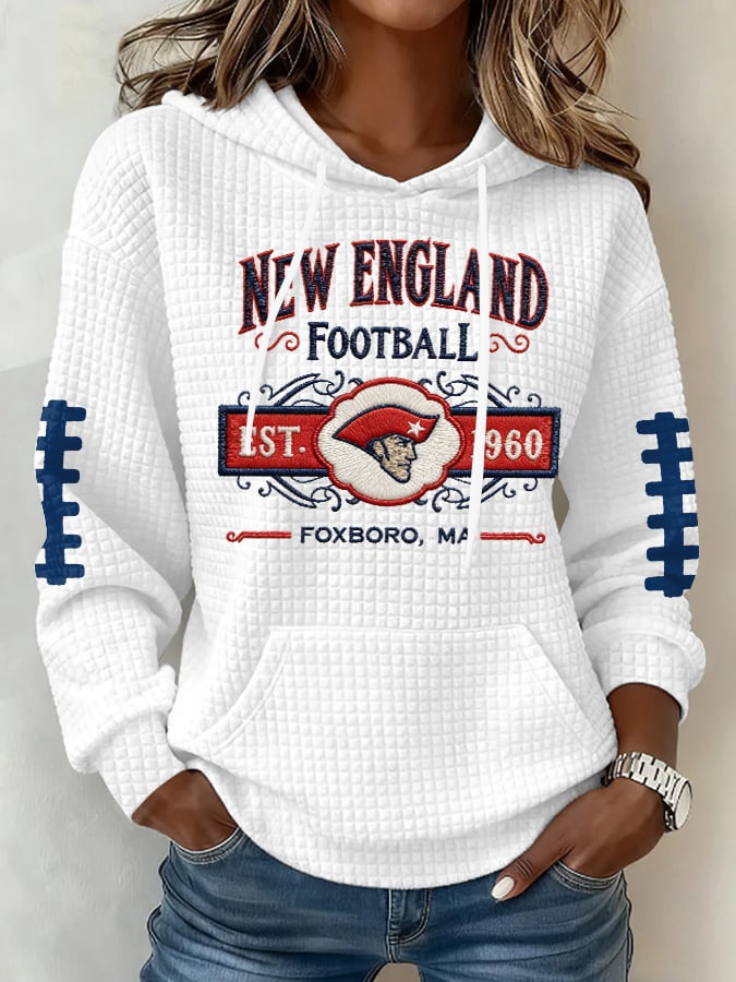 Women's Football Print Hoodie Sweatshirt