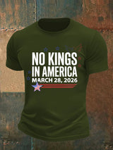 🔥Buy 3 Get 15% Off Men's   NO KINGS IN AMERICA  Print  T-Shirt