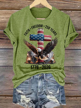 Women's  Faith-Freedom-Legacy 250 years strong Print T-Shirt