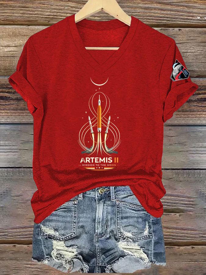 Women's Artemis II Print Casual T-Shirt