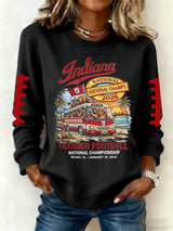 Women's Football  Printed Long-Sleeve Sweatshirt