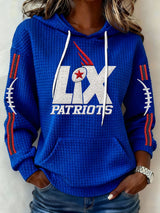 Women’s Football Graphic Waffle Knit Hoodie