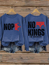 🔥Buy 3 Get 15% Off Retro No Kings In America Print Sweatshirt