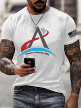 Men's Casual artemis ii Printed Short-Sleeve T-Shirt