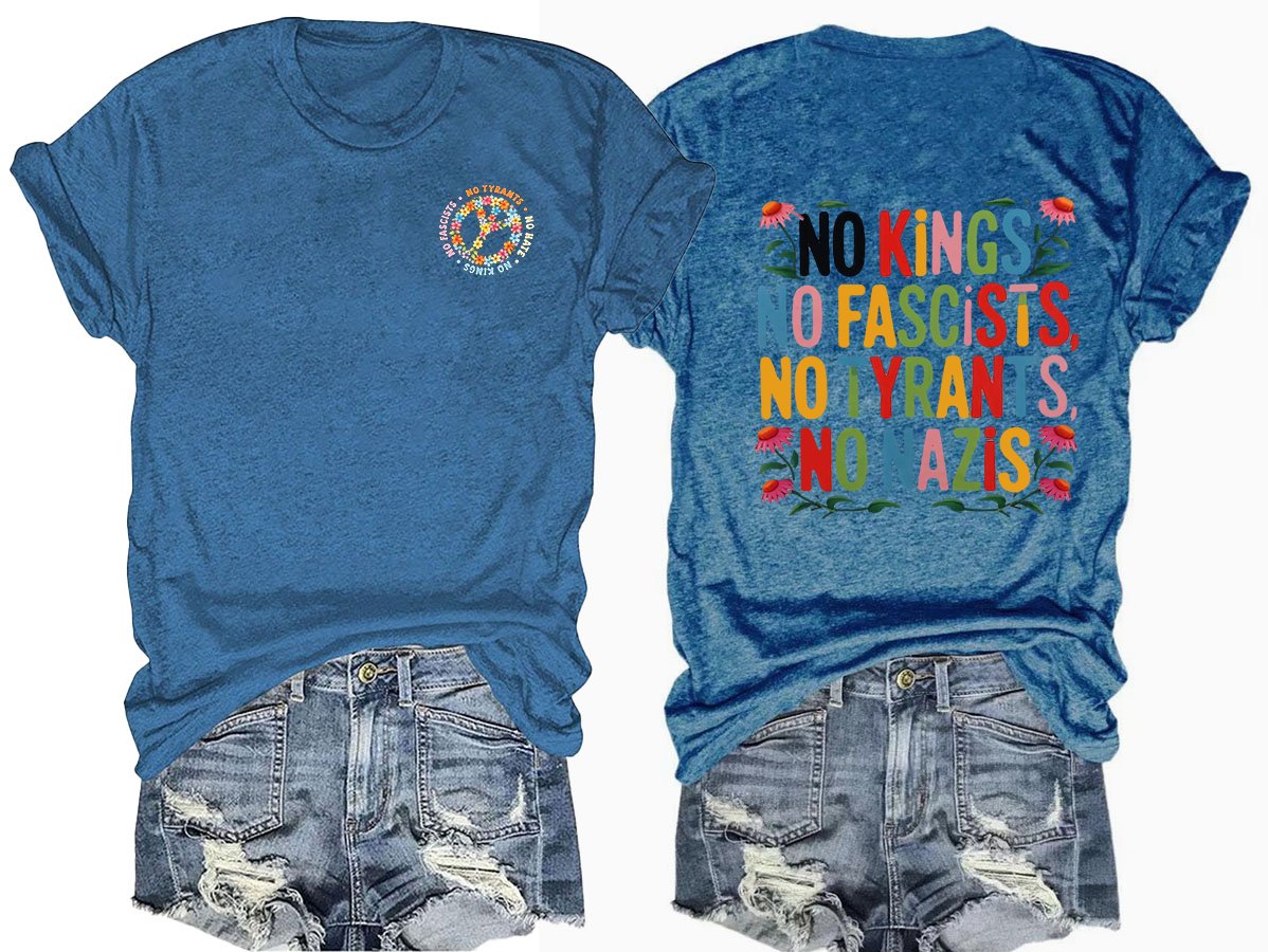 No Kings In America Print  T-shirt
