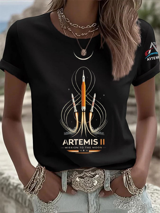 Women's Artemis II Print Casual T-Shirt