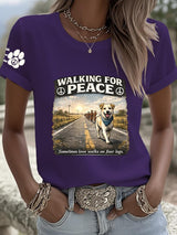 Women's Walk For Peace  Art  Print T-Shirt