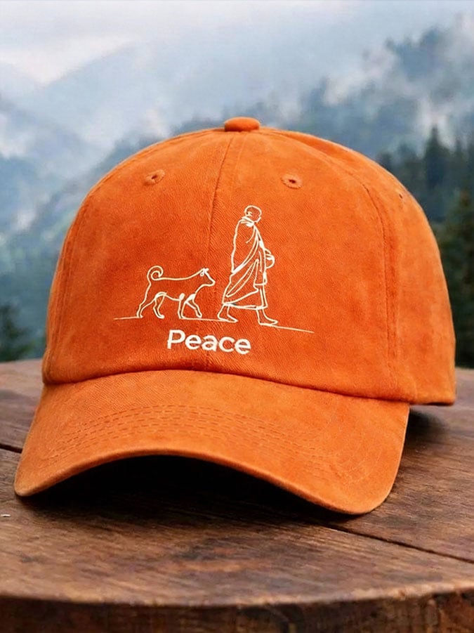 Walk For Peace Printed Casual Hat