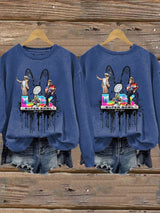 Women's Puerto Rico Print Print Round Neck Sweatshirt