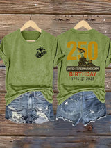 Women's  UNITED STATES MARINE CORPS BIRTHDAY Print T-Shirt