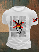 🔥Buy 3 Get 15% Off Men's Retro No Kings In America Print T-Shirt