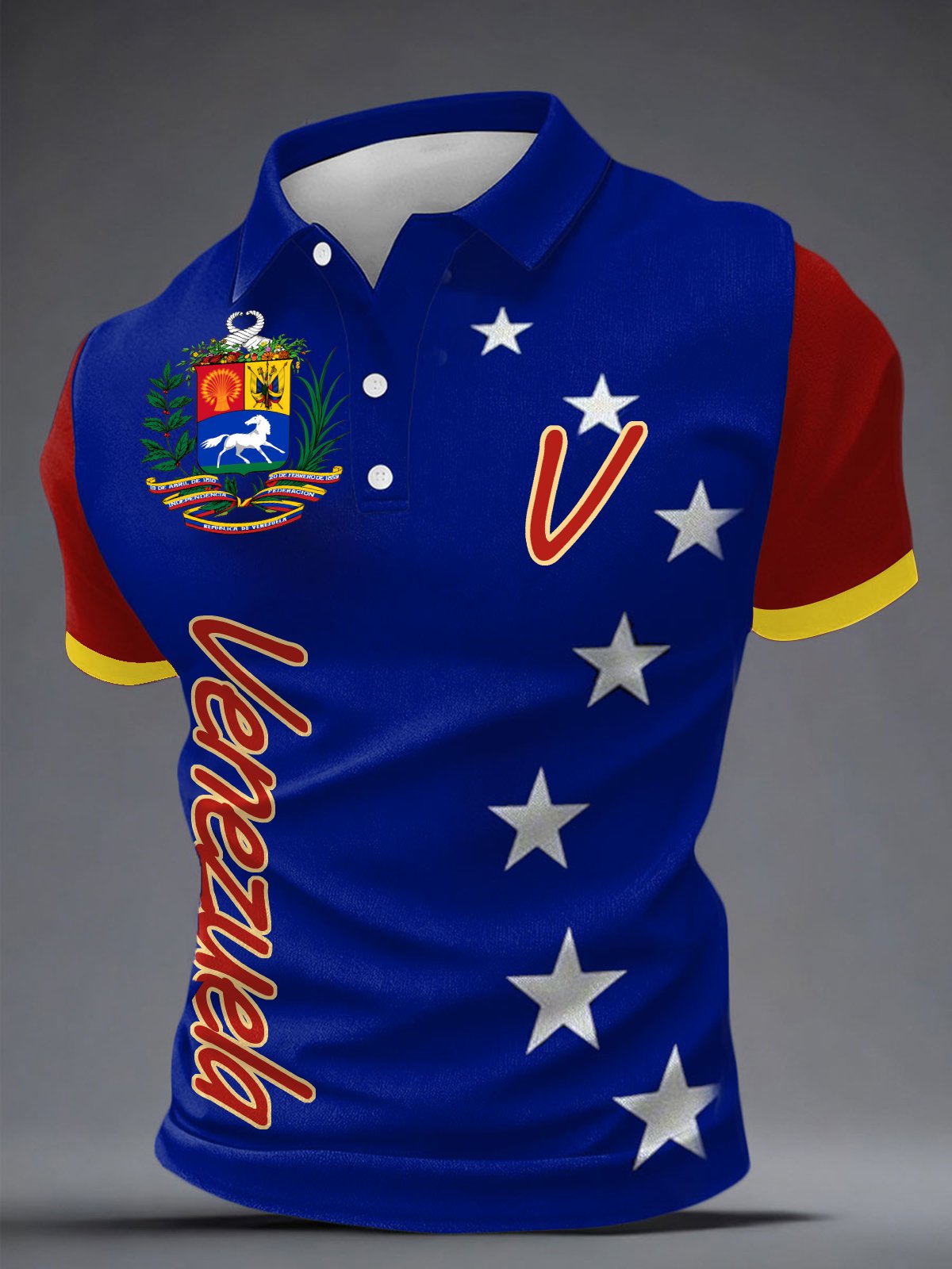 Men's Venezuelan Baseball Champions Print Casual Polo