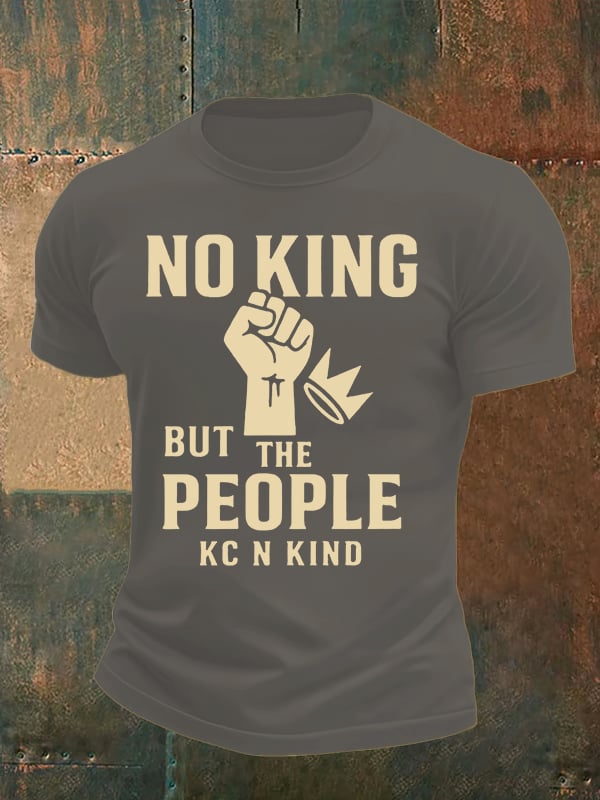 Men's no king but the people KC N kind print  T-Shirt