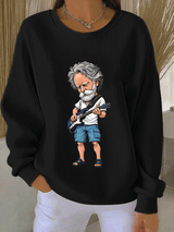 🔥Buy 3 Get 15% Off Women's RIP Bob Weir Ribbed Round-Neck Sweatshirt