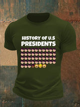 🔥Buy 3 Get 15% Off🔥Men's  History Of US Presidents Print T-Shirt