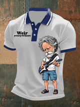🔥Buy 3 Get 15% Off Men's RIP Bob Weir Weir Everywhere Print Polo Shirt