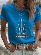 Women's Artemis II Print Casual T-Shirt