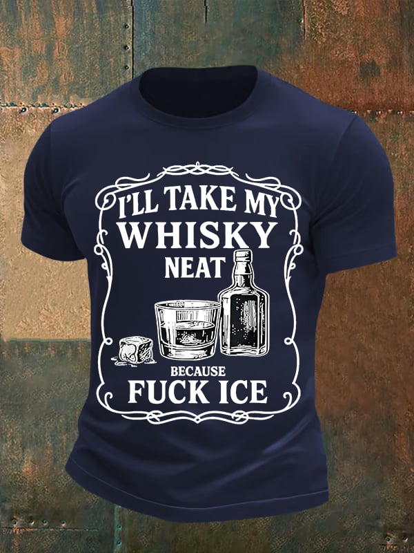 Men's  Whiskey F*ck ICE Abolish ICE Print  T-Shirt