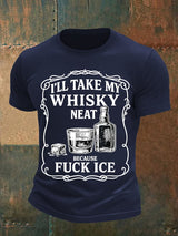 Men's  Whiskey F*ck ICE Abolish ICE Print  T-Shirt