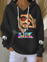 Puerto Rico Colored Casual Women's Hooded Printed Sweatshirt