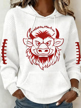 Women's Football Print Casual Sweatshirt