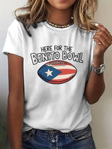 Women's Rugby Print Casual T-Shirt