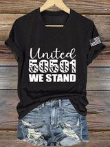 🔥Buy 3 Get 15% Off🔥Women's 50501 We Stand Printed Casual T-shirt