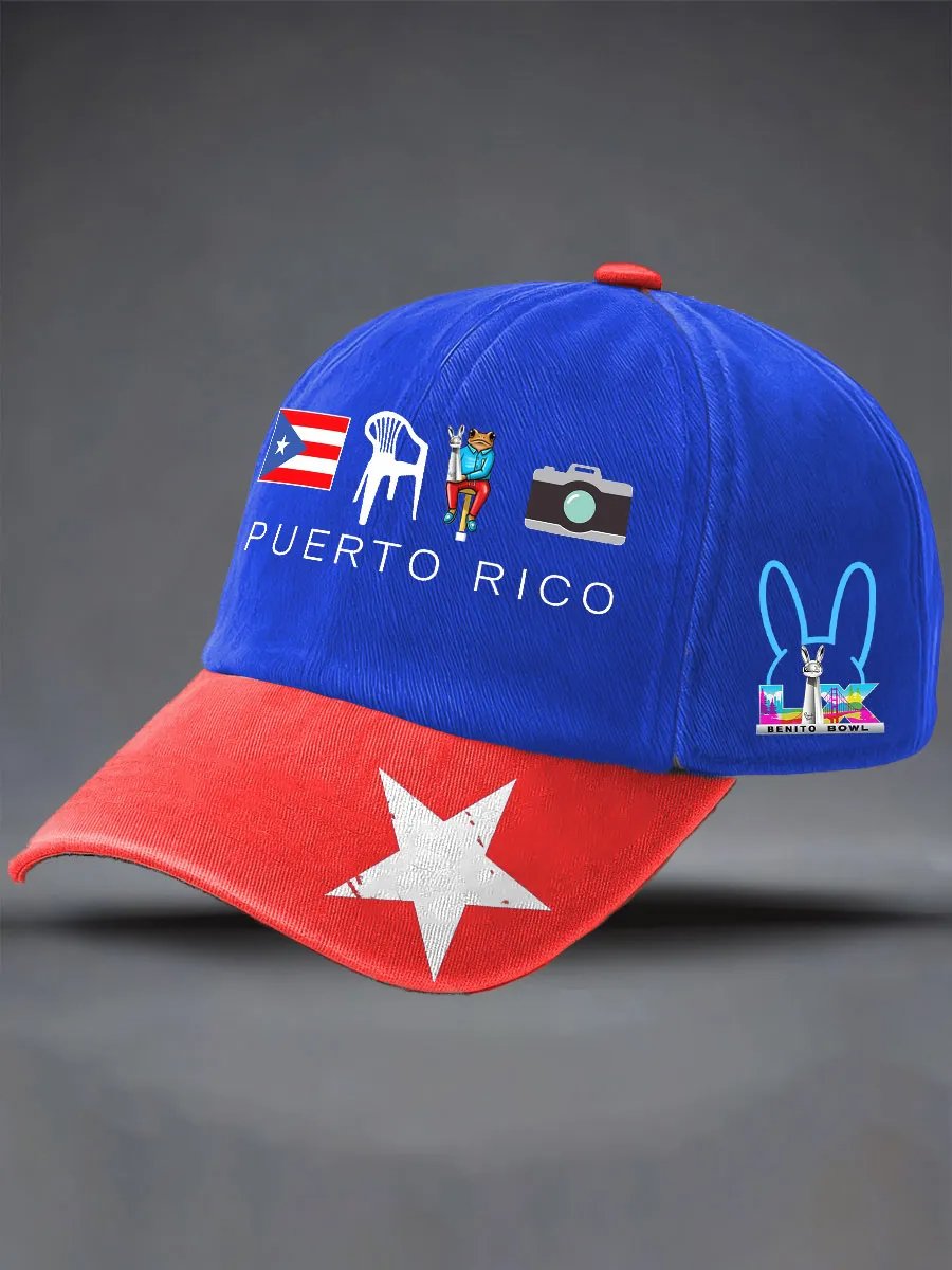 Puerto Rico Print Baseball Cap