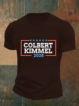 Men's Talk Show Colbert Kimme 2028 Print T-Shirt