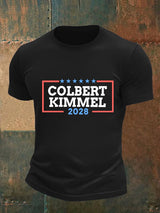Men's Talk Show Colbert Kimme 2028 Print T-Shirt