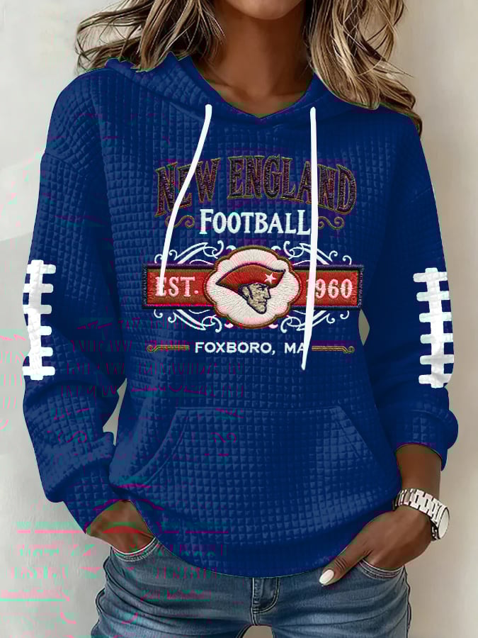 Women's Football Print Hoodie Sweatshirt
