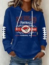 Women's Football Print Hoodie Sweatshirt