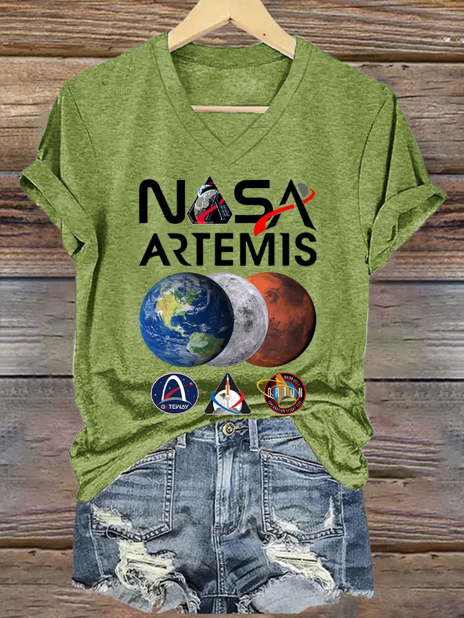 Women's Casual Artemis Ii Printed Short-Sleeve T-Shirt