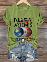 Women's Casual Artemis Ii Printed Short-Sleeve T-Shirt