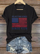 🔥Buy 3 Get 15% Off🔥Women's Casual Retro Reject The King Print T-Shirt