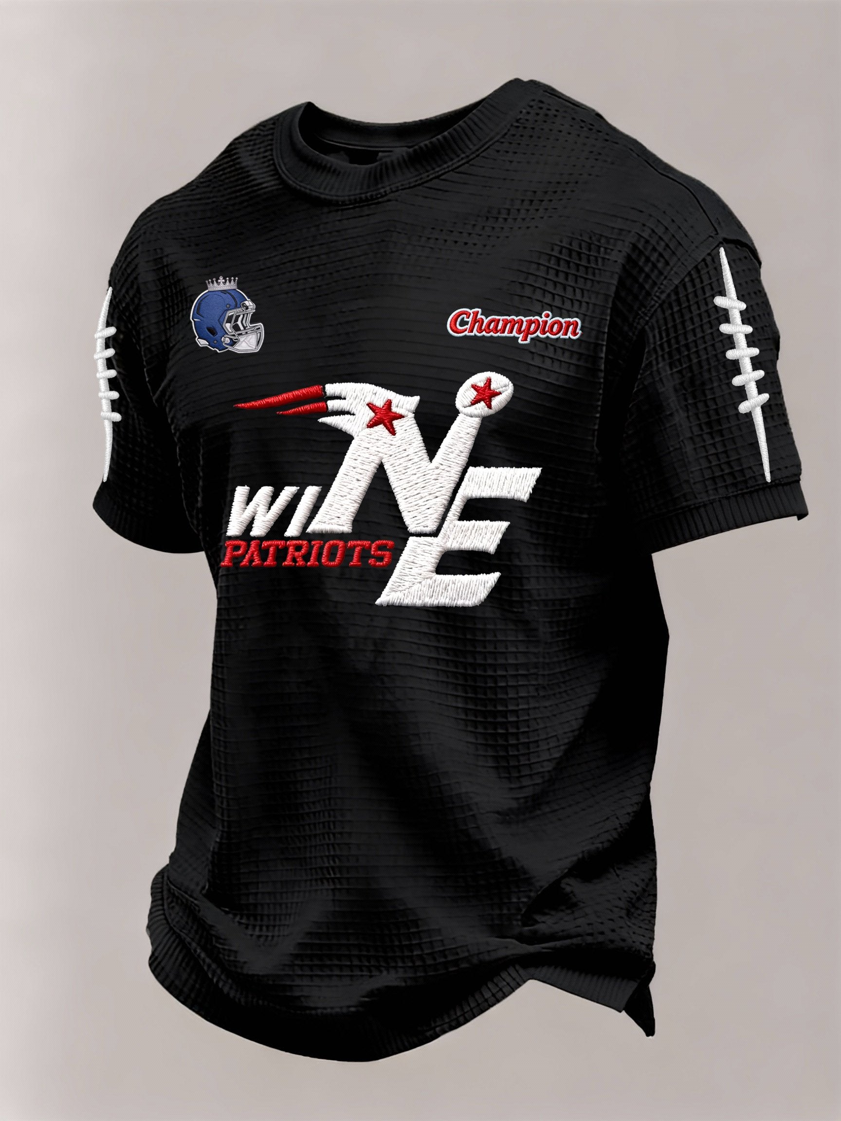 Men’s Football Graphic Waffle Knit Short Sleeve Crewneck T-Shirt