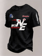 Men’s Football Graphic Waffle Knit Short Sleeve Crewneck T-Shirt