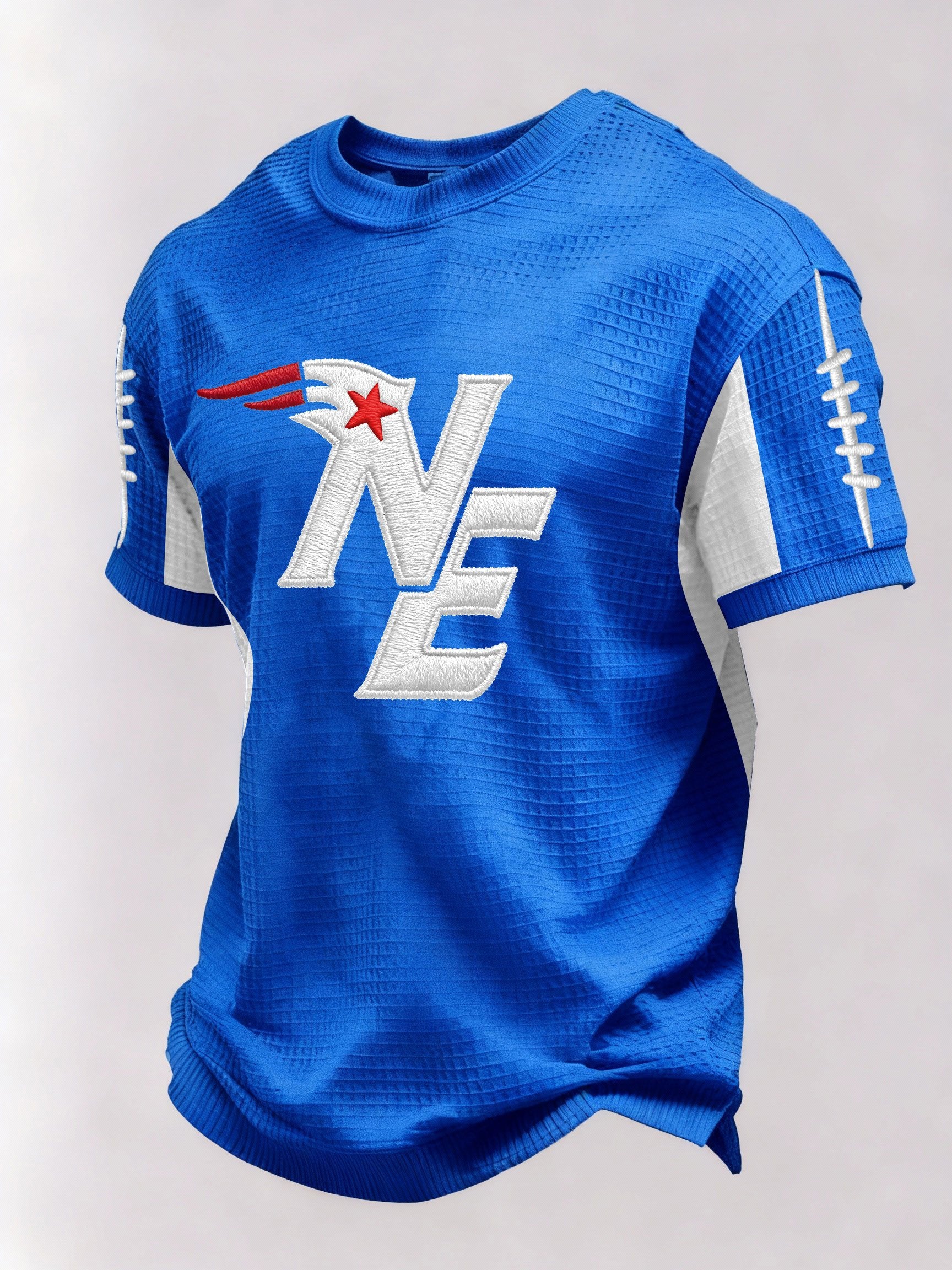 Men’s Football Graphic Waffle Knit Short Sleeve Crewneck T-Shirt