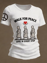 Monks' Peace Walk Event - Women's Short-Sleeve T-Shirt