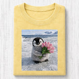 Tulip Bouquet Penguin Vintage Comfort Tee