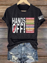 🔥Buy 3 Get 15% Off🔥Women's Retro Hands Off Protest Print T-Shirt