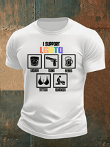 Men's I support LGBTQ Print T-shirt