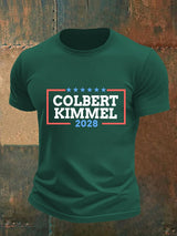 Men's Talk Show Colbert Kimme 2028 Print T-Shirt