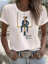 Women's Printed Round Neck T-Shirt